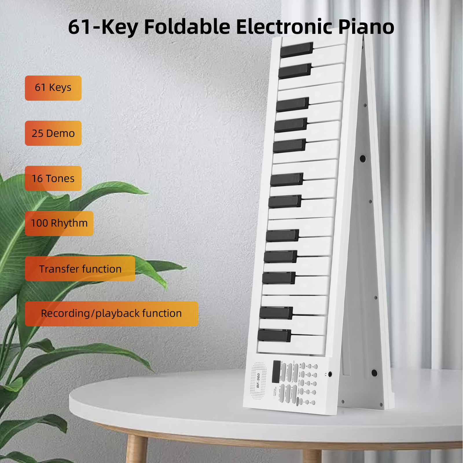 Keyboard Piano 61 Key - 61-Tasten faltbares elektronisches Klavier, multifunktionale elektronische