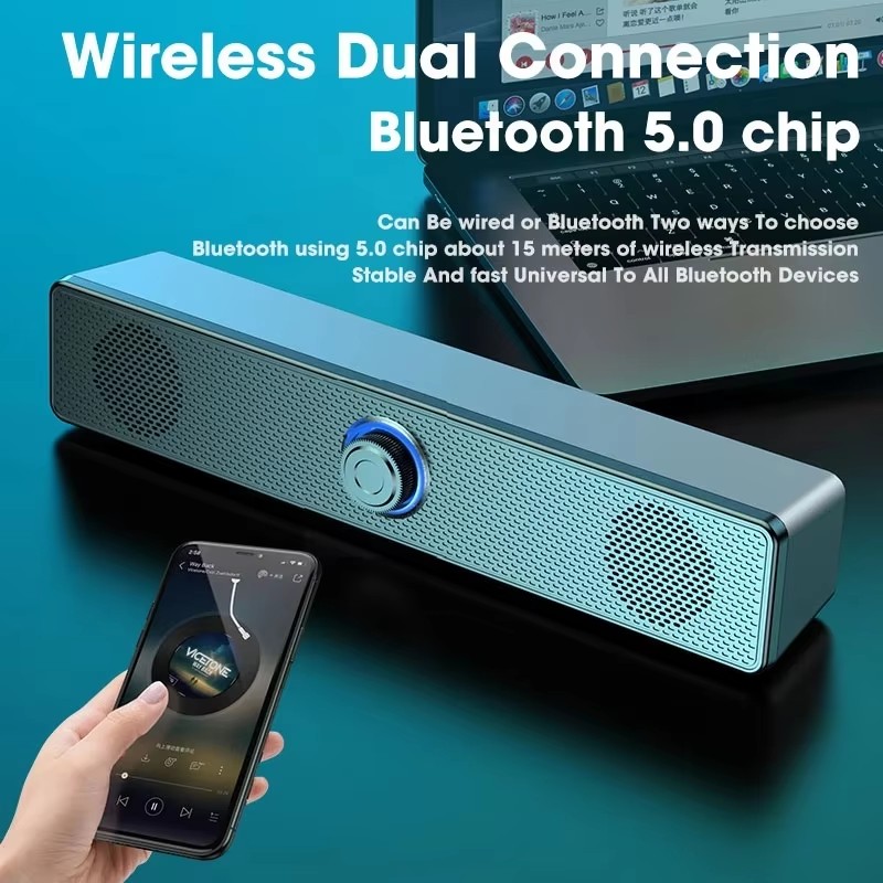 Audio Music Mp3 Free - Musik-Soundbar Computer-Lautsprecher Kabelgebundene und Kabellose Bluetooth-Lautsprecher
