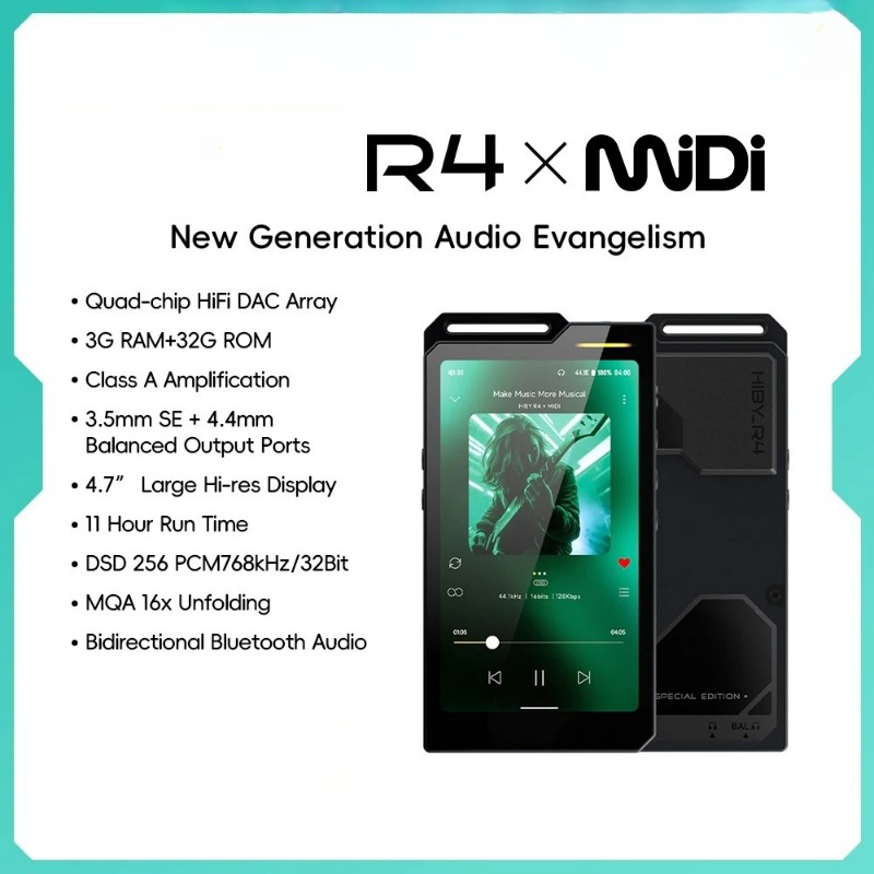 Audio Music Mp3 Free - R4 MiDi Version ES9018Q2M*4 Android 12