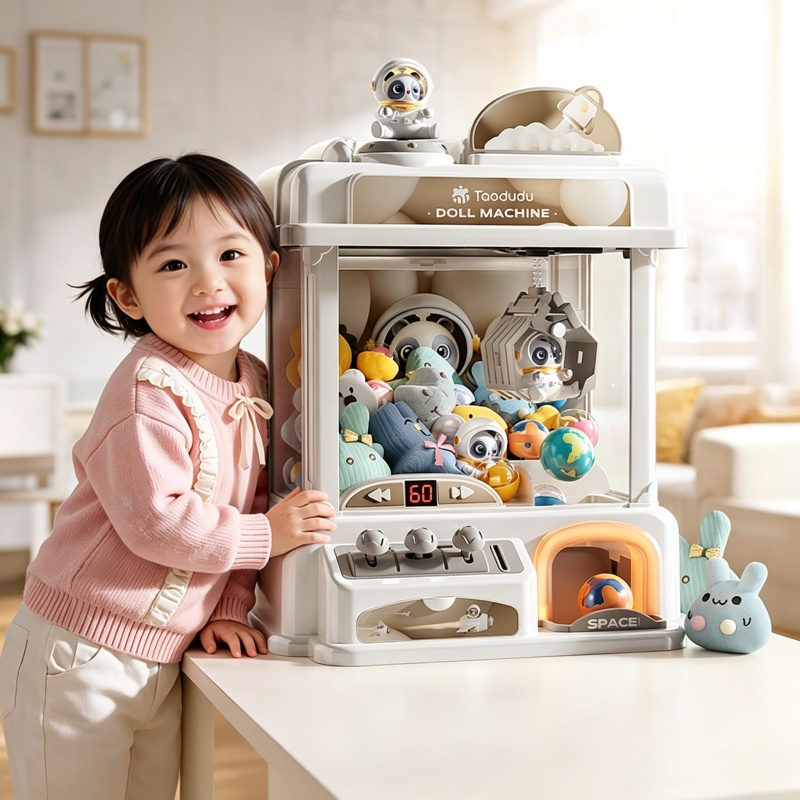 Audio Music Maker - Kinder-Mini-Greifautomat, Münzbetriebene Spielautomaten, Arcade-Kranmaschine für Puppen,