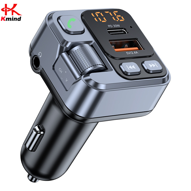 Audio Music Mp3 Free - KMIND Auto-Musiksender, Bluetooth-Feuerzeug, FM-Aufladung, PD30W, 2,4