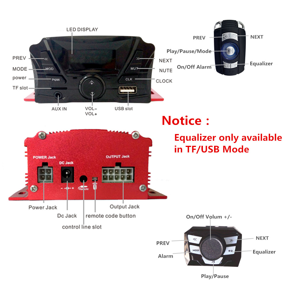 12V 4-Kanal UTV ATV Golfwagen  – Audio Music Mp3 Free Bewertung und Preis