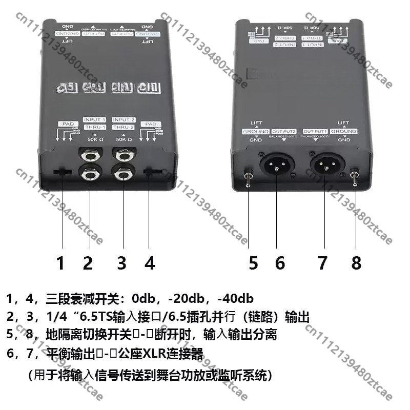 Passive DI-Einheit 6.5 Audio-I – Audio Music Remove Bewertung und Preis