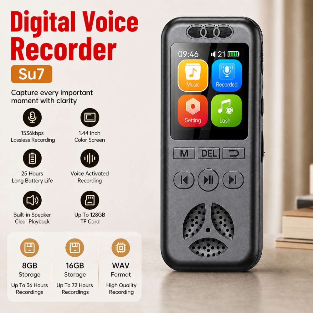 16GB Digitaler Sprachrekorder  – Audio Music File Bewertung und Preis