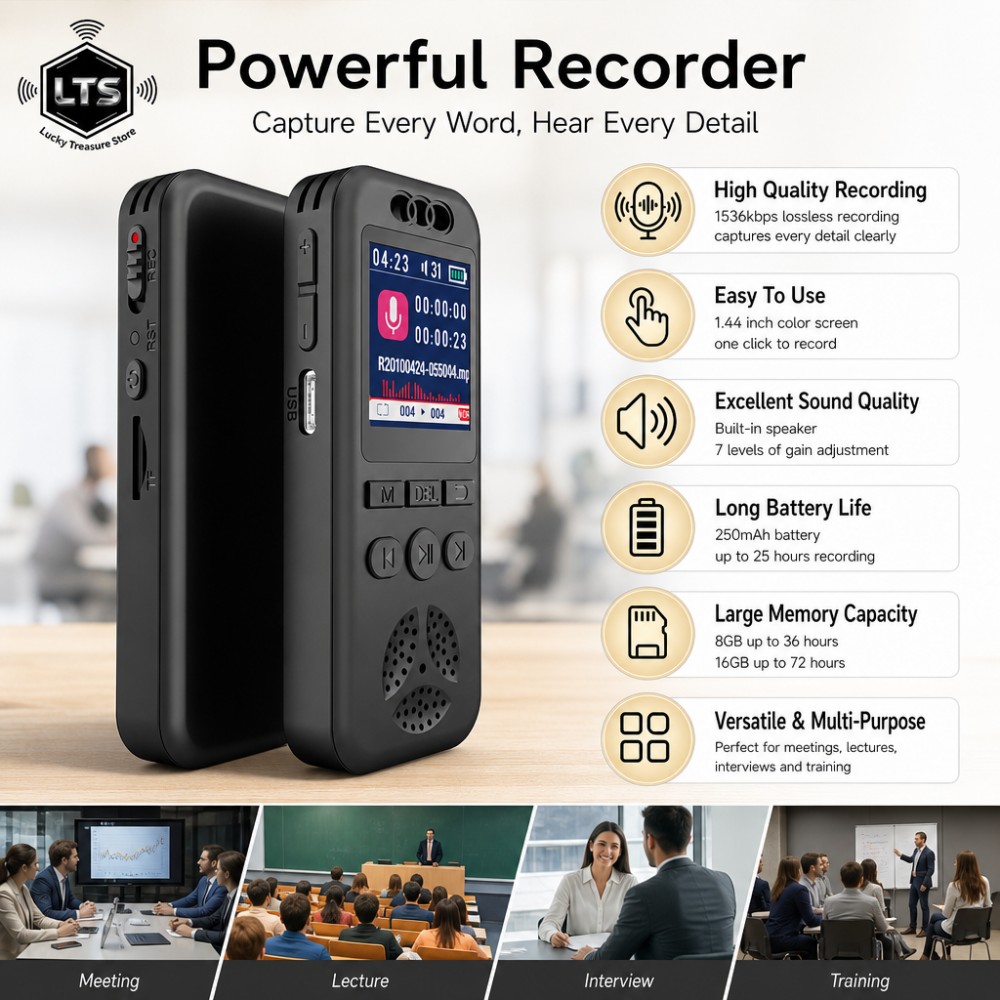 16GB Digitaler Sprachrekorder  – Audio Music File Bewertung und Preis