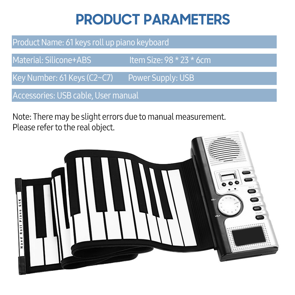 61-Tasten-Roll-Up-Klaviertasta – Keyboard Piano 61 Key Bewertung und Preis